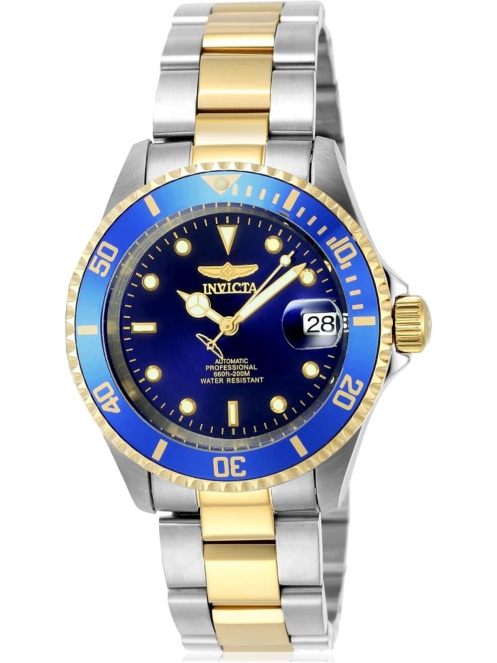 Men's Automatic Dive Watch, Coin-Edge Design, Water-Resistant, Stylish Timepiece